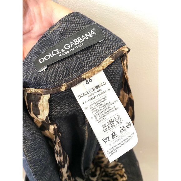 New Dolce & Gabbana Women’s Wool Grey Trouser Pant - Picture 5 of 12